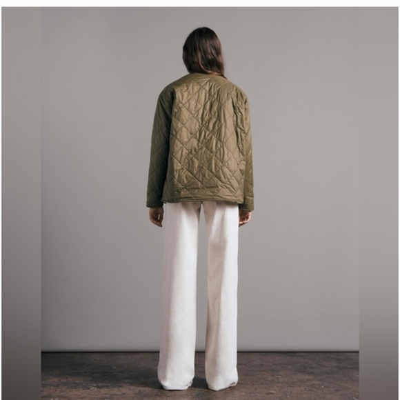 Rag & Bone Brielle Nylon Quilted Reversible Liner, Army Green (XS / TP) - Picture 3 of 10